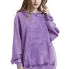 Womens Oversized Hoodies Unisex Casual Hooded Sweatshirts Vintage Wash Cotton Mens Pullover Tops