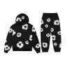 Sweater Cartoon Shark Print Round Neck Match Long Sleeve Oversized Pullover Top Harajuku Hip Hop Loose Knit Jumper