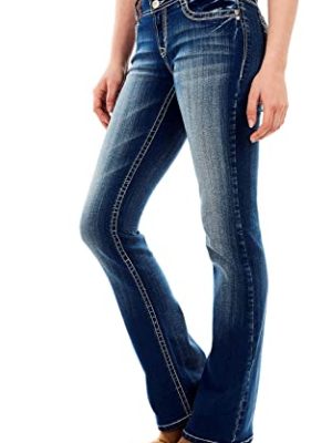 Luscious Curvy Bootcut Jeans for Women Mid-Rise Insta Stretch Denim, Size Inclusive Juniors Jeans, Sizes 0 to 24