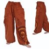 Baggy Harem Pants Men Women, Wide Leg Yoga Lounge Trousers, Adjustable Length, 2 Pockets, One Size