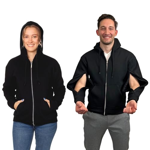 Dialysis Port Access Unisex Hoodie with Two way Arm Access Zip