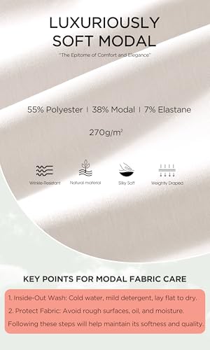 Women's Modal Soft Oversized Hoodies Long Sleeve Hooded Sweatshirts Pullover Top with Kangaroo Pocket