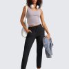 Womens 4-Way Stretch Ankle Golf Pants 7/8 Casual Dress Work Athletic Travel Workout Sweatpants with Pockets