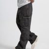 Mens Baggy Jeans for Men Women Y2k Skater Vintage Plain Pants Multiple Pockets Casual Wide Leg Loose Fit Cargo Denim Jeans