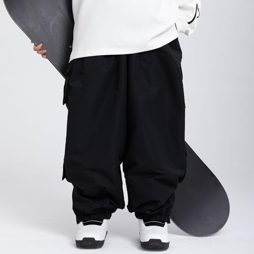 Womens Mens Baggy Waterproof Snowboarding Pants Unisex Snow Cargo Warm Insulation Ski Pants