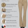 Women's Slim Boot Cut Stretch Pants