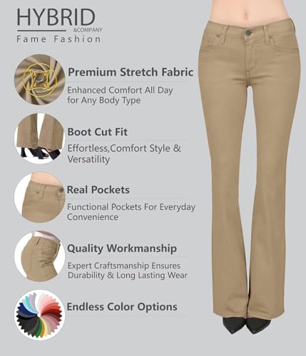 Women's Slim Boot Cut Stretch Pants