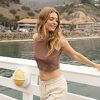 Women's Casual Linen Pants - 29", 32" Oceanside Drawstring Smocked Waist Beach Lounge Trousers with Pockets