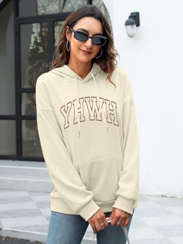 Christian Hoodie for Women YHWH Sweatshirts Jesus Faith Religious God Long Sleeve Pullover Tops