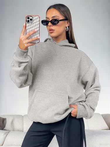 Womens Oversized Hoodies Fleece Sweatshirts Long Sleeve Sweaters Pullover Fall Clothes with Pocket