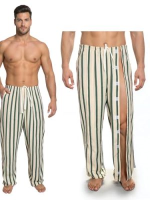 Tearaway Post-Surgery Recovery Pajamas Pants with Velcro Closure, ACL, Hip ，Knee Surgery Burn Care Essentials