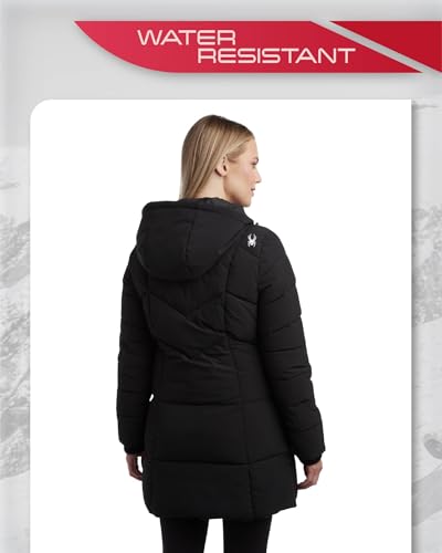 Women's Puffer Jacket - Cozy Hooded Long Puffer Jackets for Women with Hand Pockets - Soft Stretch Bubble Jacket S-XL