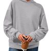 Hoodies for Women Oversized Pullover Sweatshirts 2025 Ruched Long Sleeve Casual Tops Fall Fashion Y2K Clothes