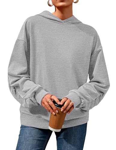 Hoodies for Women Oversized Pullover Sweatshirts 2025 Ruched Long Sleeve Casual Tops Fall Fashion Y2K Clothes