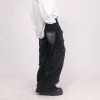 Cargo Pants with Pockets Men Women Baggy Jeans Y2k Wide Leg Grunge Loose Jeans Clothes Streetwear Black