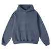 Mens Hoodies Oversized Unisex Acid Wash Hoodie Heavyweight Fleece Vintage Cotton Sweatshirt Men Women Streetwear