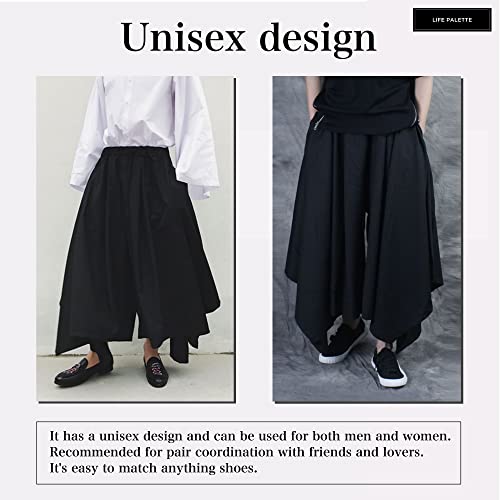 Life Palette Japanese Style Samurai Hakama Harem Pants Men Women Yoga Ninja Pants Black…