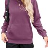 Womens Long Sleeve Sweatshirt Casual Crewneck Plain Pullover Tops with Pockets