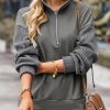 Womens Casual Long Sleeve Half Zip Sweatshirt Loose Pullover Tops Fall Fashion 2025 Quarter Zipper Hoodies