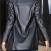 Casual Car Coat Lambskin Leather Jacket Women – ¾ Length Blazer Overcoat Style Leather Long Coat Women