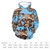 Raccoon Cute But Feral Loves Coffee Adult Pullover Hoodies Long Sleeve Sweatshirt Casual Tops with Pockets for Women Men