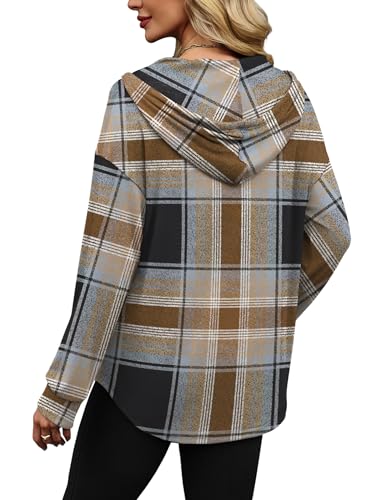 Hoodies for Women Trendy Fall Fashion 2025 V Neck Oversized Sweatshirt Plus Size Tops Clothes
