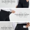 Womens Yoga Dress Pants Work with 4 Pockets Bootcut Business Leggings Stretch High Waisted Slacks Casual 30"