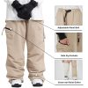 Womens Mens Baggy Ski Insulated Pants Waterproof Cargo Snow Pants Snowboard Outdoor Hiking Pants for Winter Sports