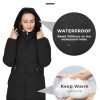 Women's Warm Thickened Parka Coat Winter Puffer Jacket with Removable Hood