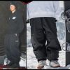 Womens Mens Baggy Waterproof Snowboarding Pants Unisex Snow Cargo Warm Insulation Ski Pants