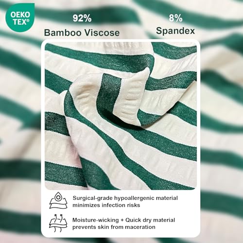 Tearaway Post-Surgery Recovery Pajamas Pants with Velcro Closure, ACL, Hip ，Knee Surgery Burn Care Essentials
