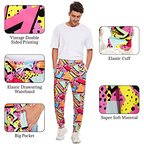 80s 90s Men's Sweatpants Retro Costumes Hip Hop Track Pants Vintage Jogger Workout Pants Sports Outfits for Men & Women