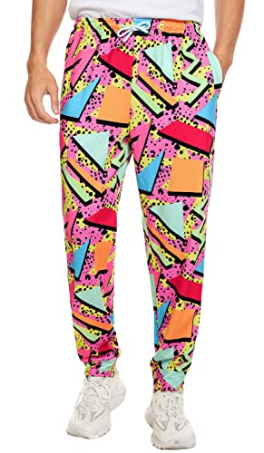 80s 90s Men's Sweatpants Retro Costumes Hip Hop Track Pants Vintage Jogger Workout Pants Sports Outfits for Men & Women