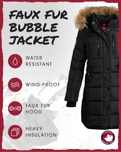 Women's Winter Jacket - Heavyweight Long Length Bubble Puffer Parka (S-3X)