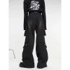 Men's Baggy Jeans Y2k Goth Wide Leg with Multiple Pockets Women Fashion 90s Hiphop Cargo Pants Y2k Harajuku Streetwear
