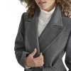 Women's Long Belted Faux-Wool