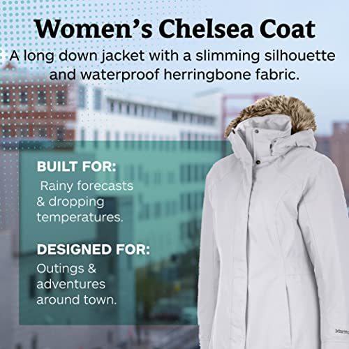Women's Chelsea Waterproof Down Rain Coat, Fill Power 700