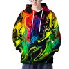 Men Women 3D Hooded Hoodies Fashion Long Sleeve Pullover Hooded Sweatshirt Top with Pocket