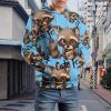 Raccoon Cute But Feral Loves Coffee Adult Pullover Hoodies Long Sleeve Sweatshirt Casual Tops with Pockets for Women Men