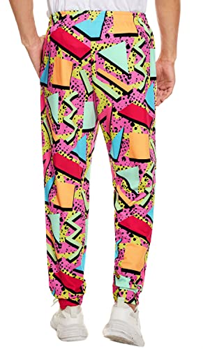 80s 90s Men's Sweatpants Retro Costumes Hip Hop Track Pants Vintage Jogger Workout Pants Sports Outfits for Men & Women